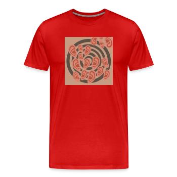 Ear vortex - Men's Premium Organic T-Shirt - red - Front - Damien (186cm)
