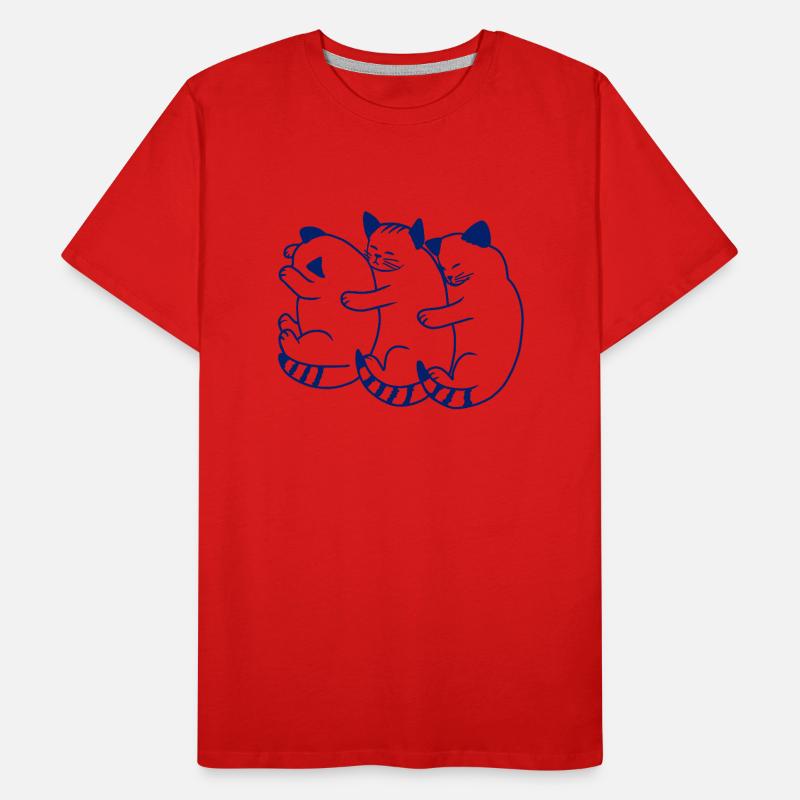 Drei blaue Kätzchen Männer Premium Bio T-Shirt