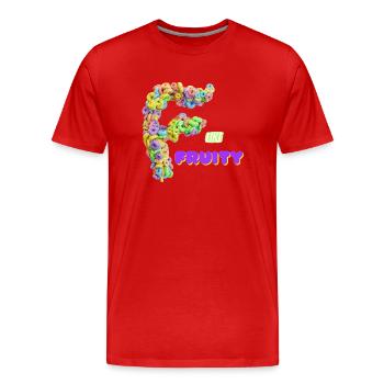 F like fruity - bunte Cornflakes - Männer Premium Bio T-Shirt - Rot - Vorne - Damien (186cm)