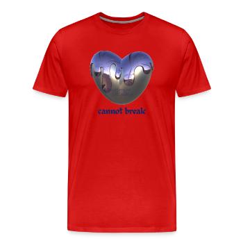 Steel cannot break - Männer Premium Bio T-Shirt - Rot - Vorne - Damien (186cm)