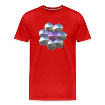 Flower Power - Tu me rends heureux - T-shirt bio Premium Homme - rouge - Devant - Damien (186cm)
