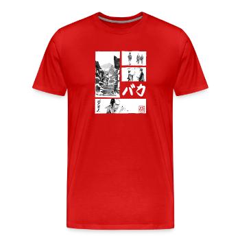 Baka manga für schwarz - Männer Premium Bio T-Shirt - Rot - Vorne - Damien (186cm)