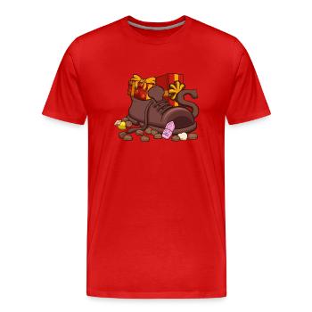 Shoe Setting - Men's Premium Organic T-Shirt - red - Front - Damien (186cm)