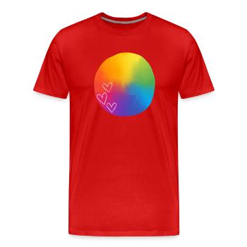 Heart-filled - Men's Premium Organic T-Shirt - red - Front - Damien (186cm)