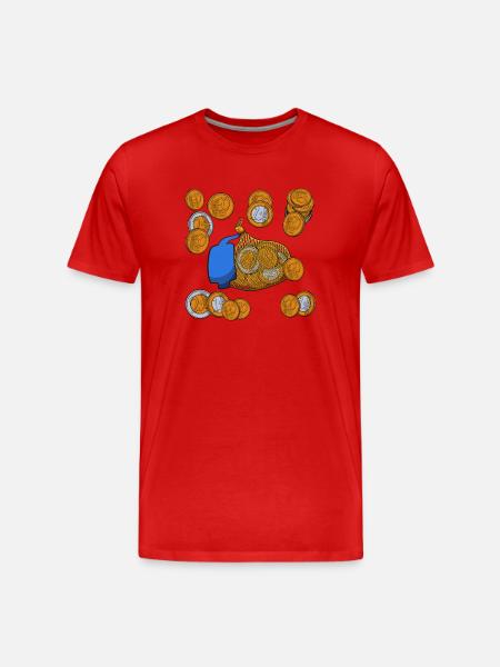 Saint Nicholas Chocolate Coins - Men's Premium Organic T-Shirt - red