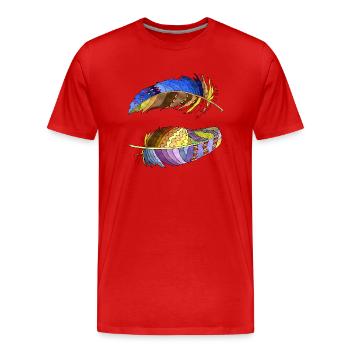 Stylo - T-shirt bio Premium Homme - rouge - Devant - Damien (186cm)