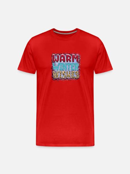 Warme Winterwünsche - Männer Premium Bio T-Shirt - Rot