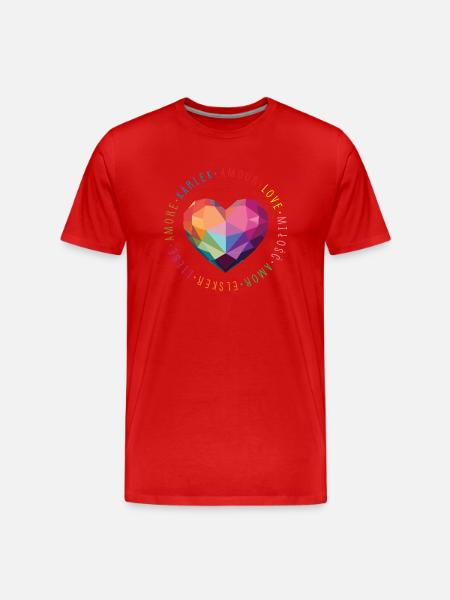 United Love - Men's Premium Organic T-Shirt - red