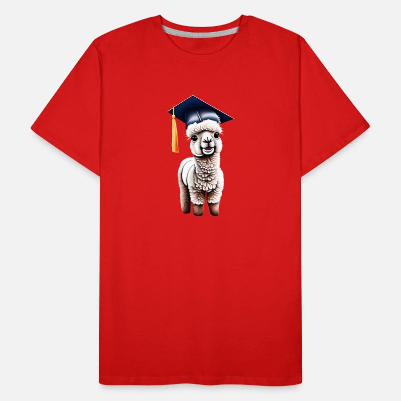 Bachelor Graduate School Leaving Certificate Alpaca Studies Men's Premium Organic T-Shirt