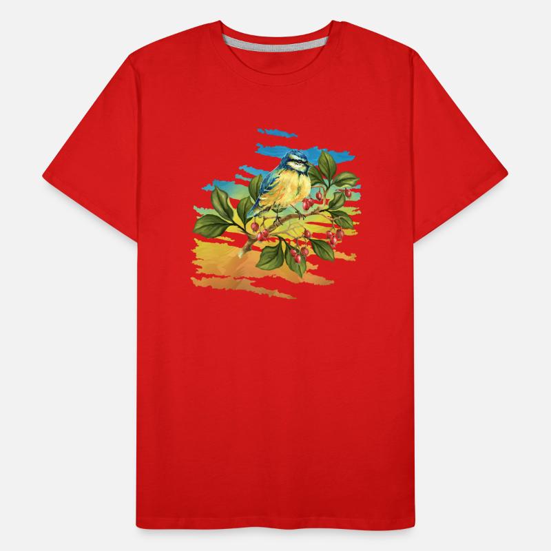 Oiseau coloré T-shirt bio Premium Homme