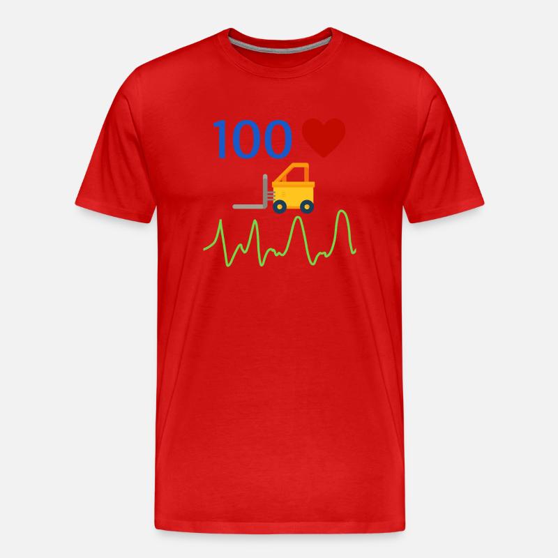 Gabelstaplerfahrer - Männer Premium Bio T-Shirt - Rot