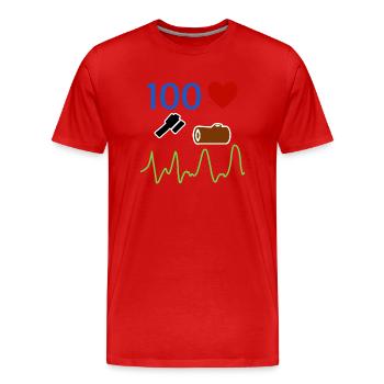 Holzfäller-Ranger - Männer Premium Bio T-Shirt - Rot - Vorne - Damien (186cm)