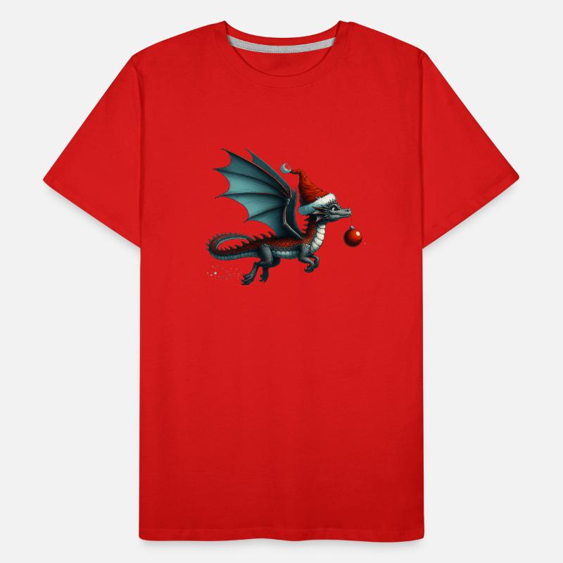 Neo-Gothic-Weihnachtsmann-Drache Männer Premium Bio T-Shirt