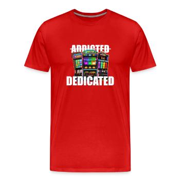 Gambling Casino Funny Gambling Gift Dedicated - Men's Premium Organic T-Shirt - red - Front - Damien (186cm)