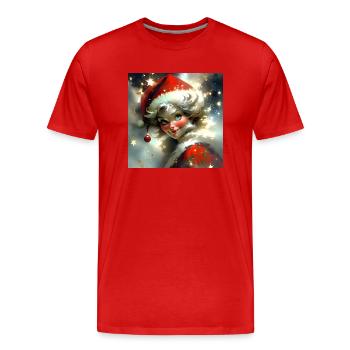 Merry Christmas #9 - Men's Premium Organic T-Shirt - red - Front - Damien (186cm)