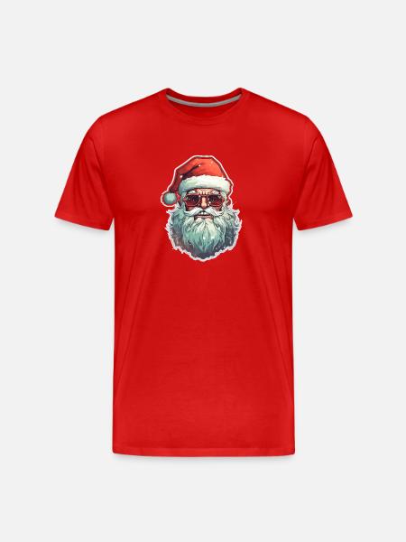 Santa Claus - illustration - Men's Premium Organic T-Shirt - red