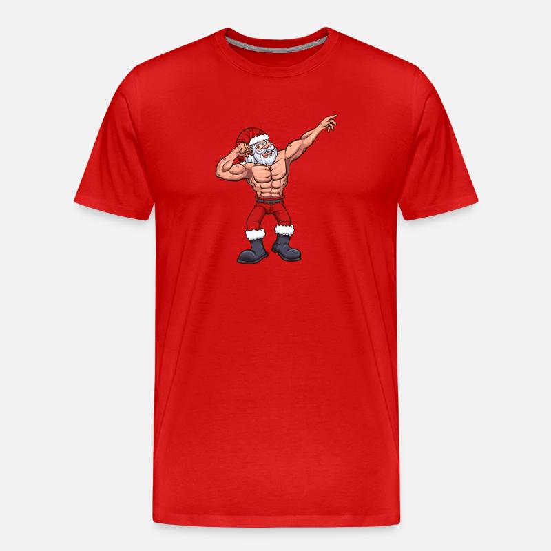 Starker Weihnachtsmann - Männer Premium Bio T-Shirt - Rot