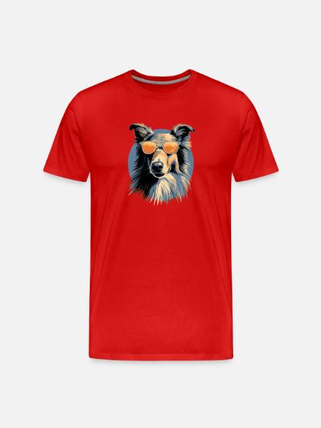 Collie 2 - T-shirt bio Premium Homme - rouge