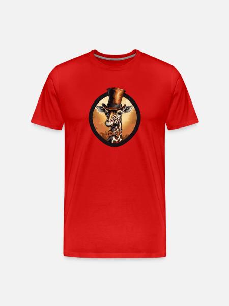 Gentleman Girafe no1 - Men's Premium Organic T-Shirt - red