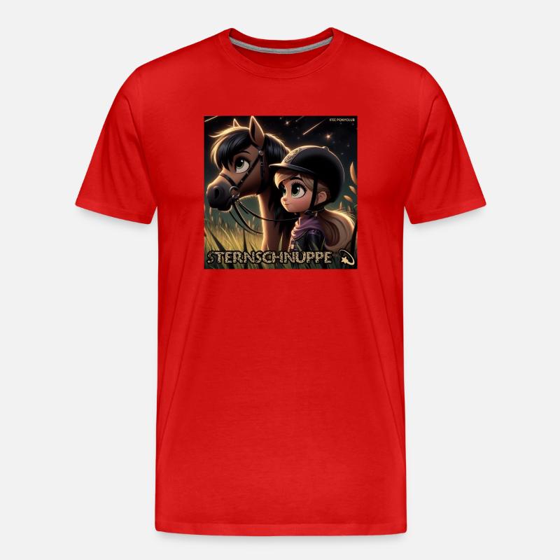 Sternschnuppe - better together - Männer Premium Bio T-Shirt - Rot