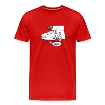 Beth die Spinne - Prost! - Männer Premium Bio T-Shirt - Rot - Vorne - Damien (186cm)