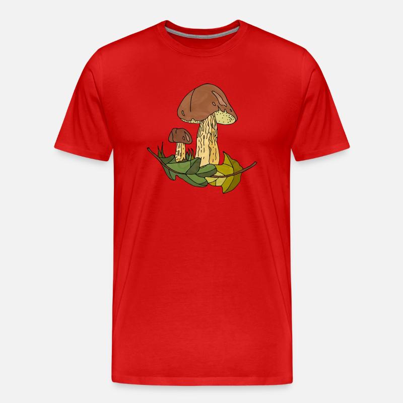 Pilze - Männer Premium Bio T-Shirt - Rot