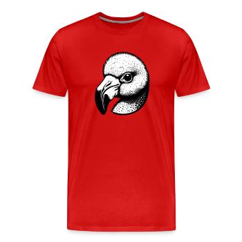 Weird Bird - Men's Premium Organic T-Shirt - red - Front - Damien (186cm)