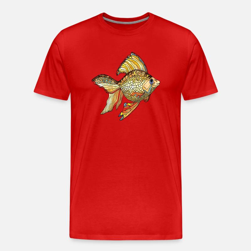 Fisch - Männer Premium Bio T-Shirt - Rot