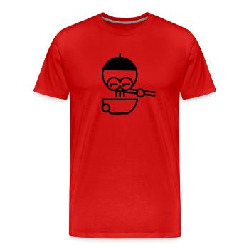 Ramen Noodles - Männer Premium Bio T-Shirt - Rot - Vorne - Damien (186cm)