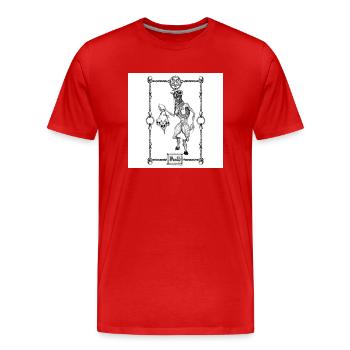 Wrath - Männer Premium Bio T-Shirt - Rot - Vorne - Damien (186cm)