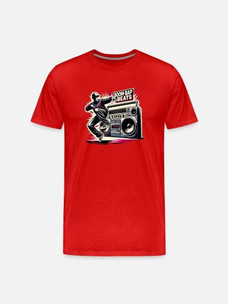 Boombox & Breakdance 3 - Men's Premium Organic T-Shirt - red