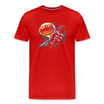 Maîtrise de la chute du micro - T-shirt bio Premium Homme - rouge - Devant - Damien (186cm)