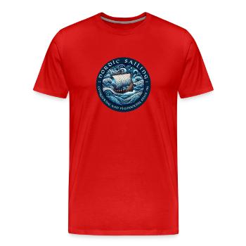 Voile nordique - T-shirt bio Premium Homme - rouge - Devant - Damien (186cm)