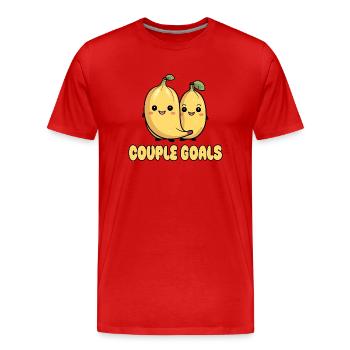 Paire de bananes - T-shirt bio Premium Homme - rouge - Devant - Damien (186cm)