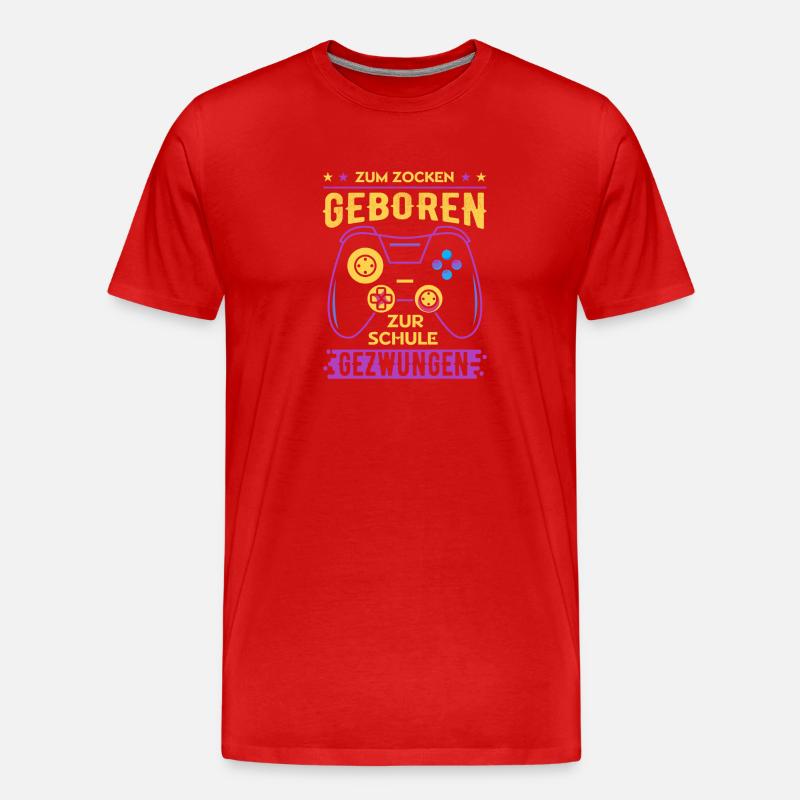 Zocken 2 - Männer Premium Bio T-Shirt - Rot