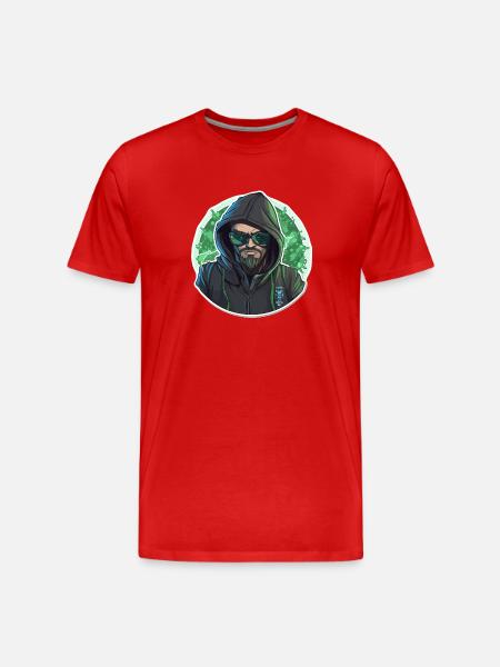 Ethical Hacker - Illustration - Men's Premium Organic T-Shirt - red