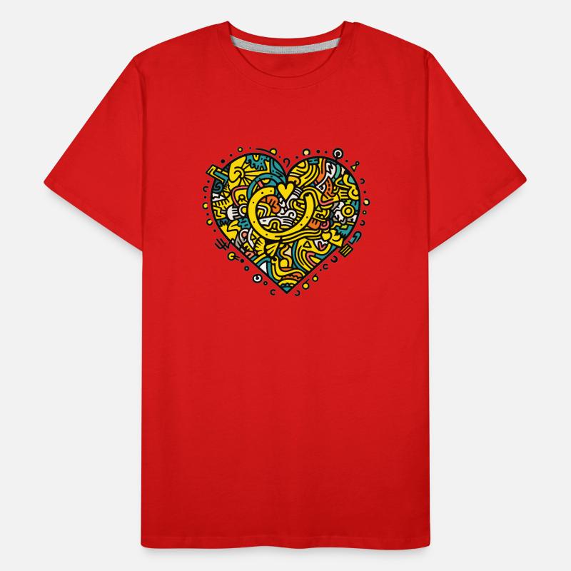 Herz Liebe Männer Premium Bio T-Shirt