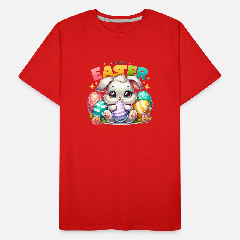 Happy Easter - Easter Bunny Illustration Männer Premium Bio T-Shirt