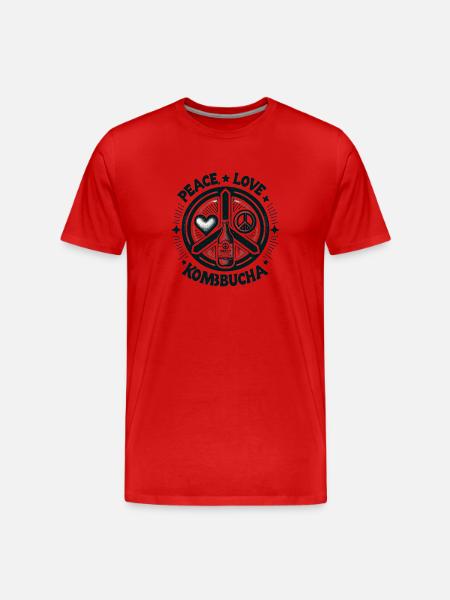 Peace, Love, Kombucha 3 - Men's Premium Organic T-Shirt - 