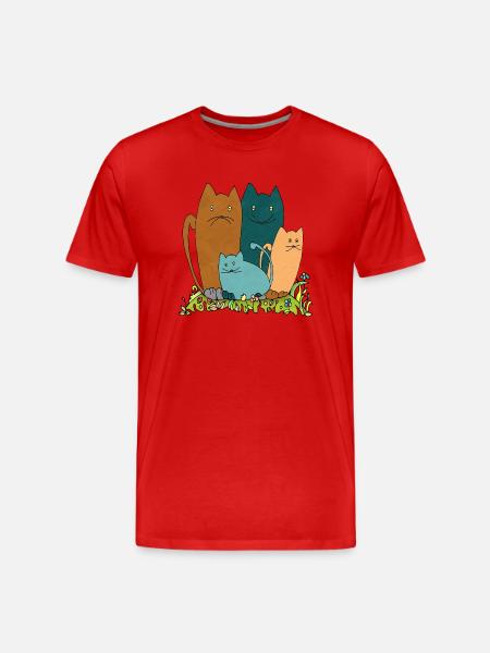 Cats - Men's Premium Organic T-Shirt - red