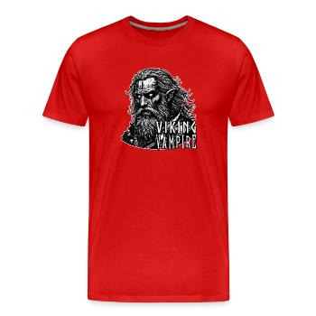 Viking Vampire - Männer Premium Bio T-Shirt - Rot - Vorne - Damien (186cm)