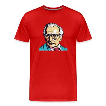 DDRErich HoneckerHoneckerVorwärts immerRückwär - Männer Premium Bio T-Shirt - Rot - Vorne - Damien (186cm)