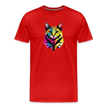 Chat Siamois, Chat Domestique, Chaton, Propriétaire De Chat - T-shirt bio Premium Homme - rouge - Devant - Damien (186cm)