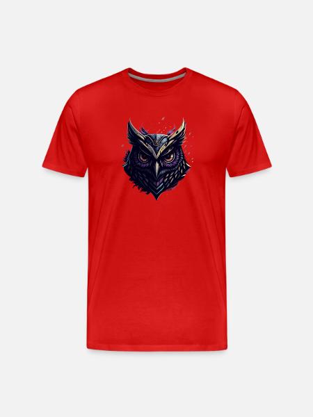 Cute Owl - Männer Premium Bio T-Shirt - Rot