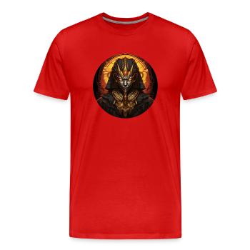 Dunkler Pharao Das Geheimnisvolle zum Tragen - Männer Premium Bio T-Shirt - Rot - Vorne - Damien (186cm)