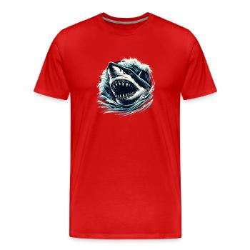 Mangeur d’hommes - T-shirt bio Premium Homme - rouge - Devant - Damien (186cm)