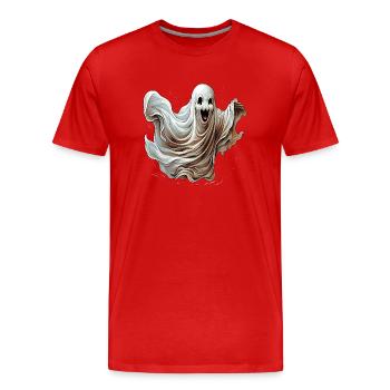 De forme fantomatique - T-shirt bio Premium Homme - rouge - Devant - Damien (186cm)