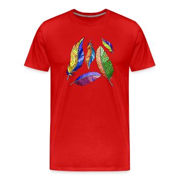 Stylo - T-shirt bio Premium Homme - rouge - Devant - Damien (186cm)