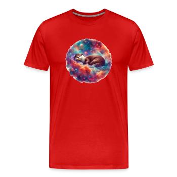 Apesanteur Otter Nap 2 - T-shirt bio Premium Homme - rouge - Devant - Damien (186cm)