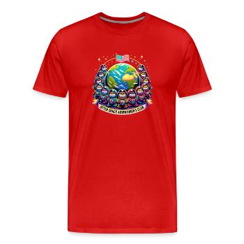 Otter Space Adventurer's Club 2 - Männer Premium Bio T-Shirt - Rot - Vorne - Damien (186cm)